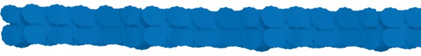 Royalblaue Deko Papier Girlande 3,65m