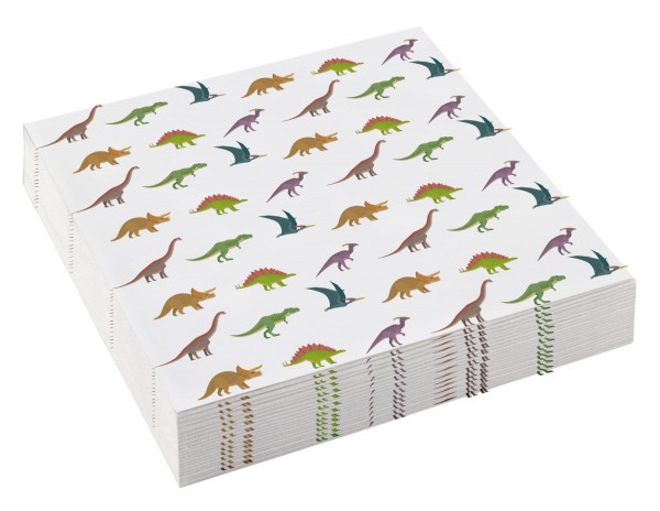 20 Happy Dinosaur Servietten 25 x 25cm