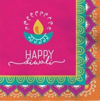 16 Happy Diwali Servietten 25cm