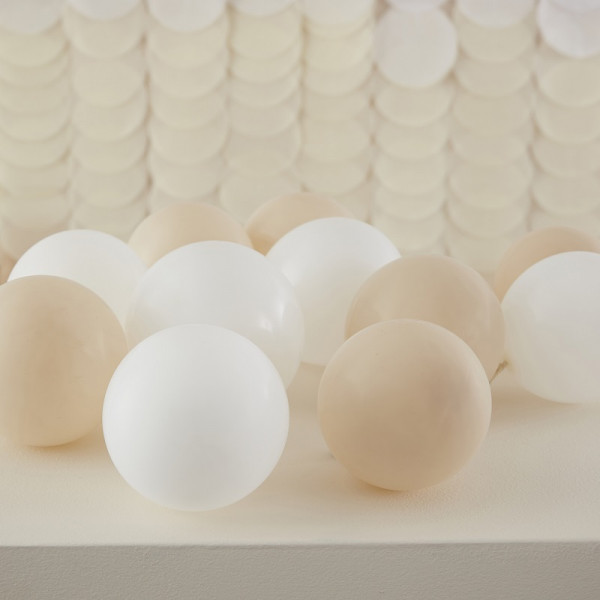 Eco Latexballons Nude und Weiß 40-teilig