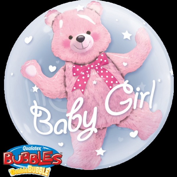 Baby Teddy Ballon-in-Ballon Rosa
