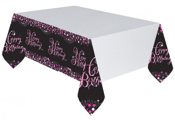 Pink Happy Birthday Tischdecke 2,59 x 1,37m