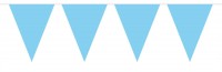 Hellblaue Gartenparty Wimpelkette aus Kunststoff 10m