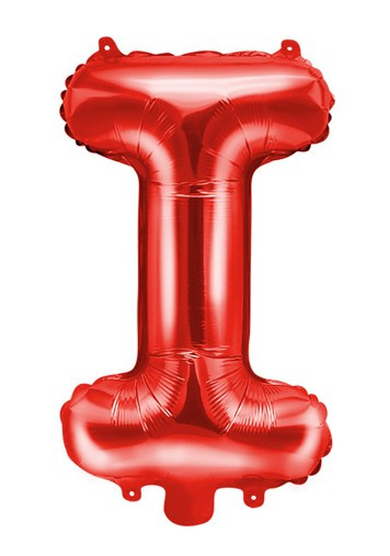 Roter I Buchstabenballon 35cm