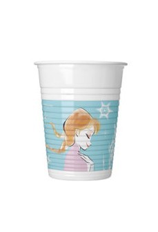 8 Sparkled Frozen Kunststoffbecher 200ml