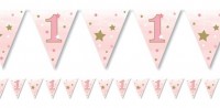 Twinkle First Baby Girl Wimpelkette 3,7m