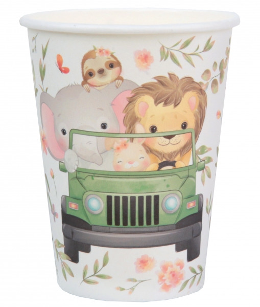 10 Tierforscher Pappbecher 270ml