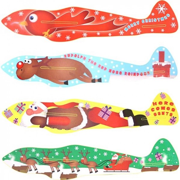 1 Gleitflugzeug Frohe Weihnachten 17cm