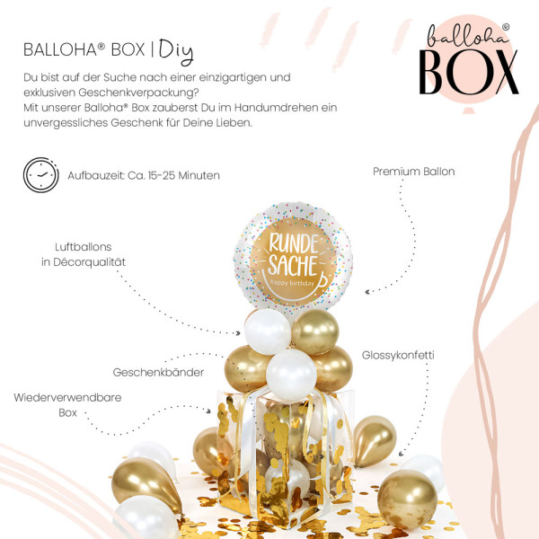 Balloha Geschenkbox DIY Runde Sache Happy Birthday XL 3