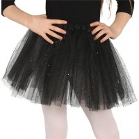 Schwarzes Glitzer Tutu für Mädchen