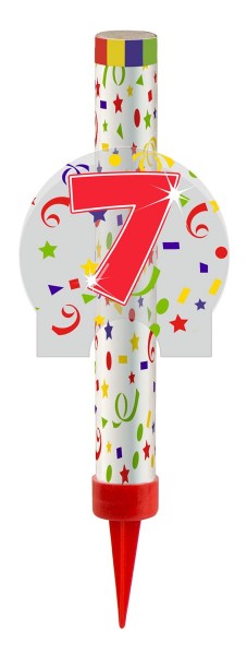 Eisfontäne Zahl 7 12cm