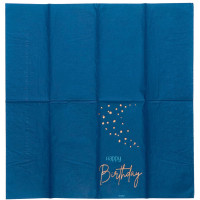 Vorschau: 10 Elegant Blue Birthday Servietten 33cm