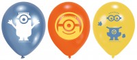 6 Minion Trio Luftballons 23 cm