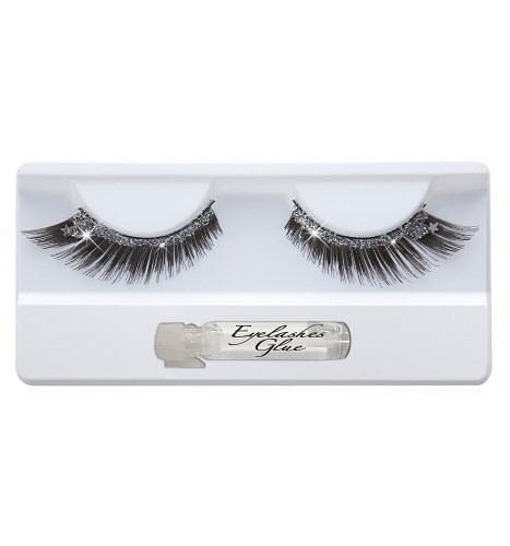 Glitzernde Schwarze Wimpern