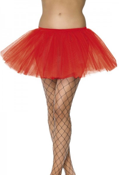 4-Lagiger Tutu-Unterrock Rot 30 cm