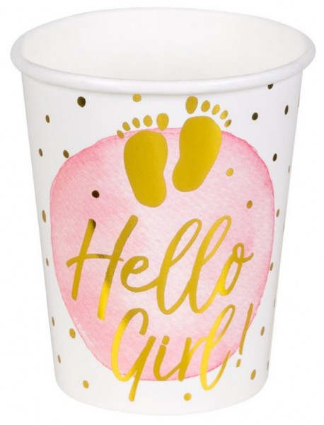 10 Cute Little Girl Pappbecher 210ml