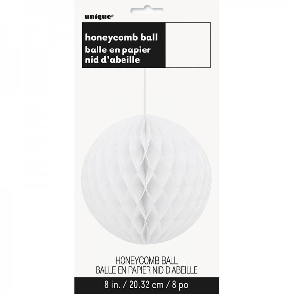 Deko Wabenball Honey Weiß 20cm 2