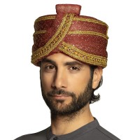 Glitzernder Sultan Turban rot