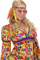 Buntes Hippie Stirnband mit Federn und Perlen