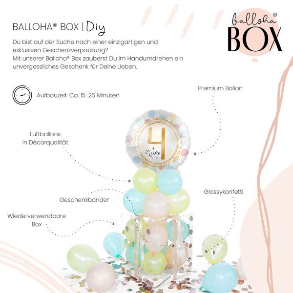 Balloha Geschenkbox DIY Rainbow Dots Vier XL 3