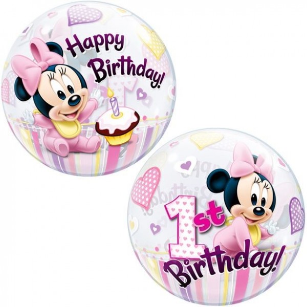 Minnies 1st Birthday Kugelballon 56cm