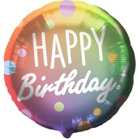 Happy Birthday Ombré Pünktchen Ballon 45cm