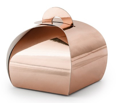 10 Roségold metallic Geschenkboxen