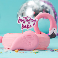 Glitzernde Disco Night Birthday Babe Tortenkerze