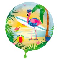 Surfer Flamingo Folienballon 45cm