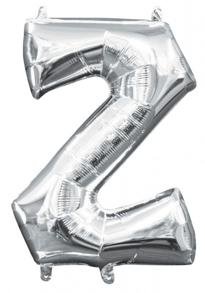 Mini Folienballon Buchstabe Z silber 35cm