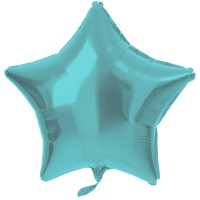 Stern Folienballon Crystal aqua 48cm