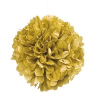 Fluffy Pompon Gold 40cm