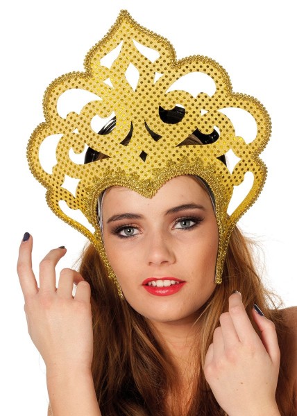 Goldener Glitzer Pailletten Kopfschmuck