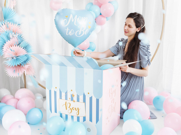 Blauer Mom to be Herzballon 45cm 4