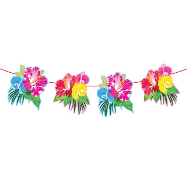 Tropische Hibiskus Girlande 6m