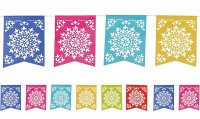 Vorschau: Mexikanische Papiergirlande bunt 3,6m