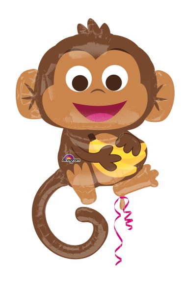 Folienballon Dschungel Affe Lian Figur