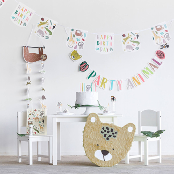 Zoo Birthdayparty Girlande 3m 2