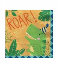 16 Dino Roar Geburtstags Servietten 33 x 33cm