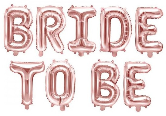 Roségoldener Bride to be Folienballon 3,4m