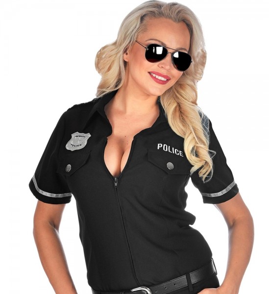 Police Damenbluse schwarz