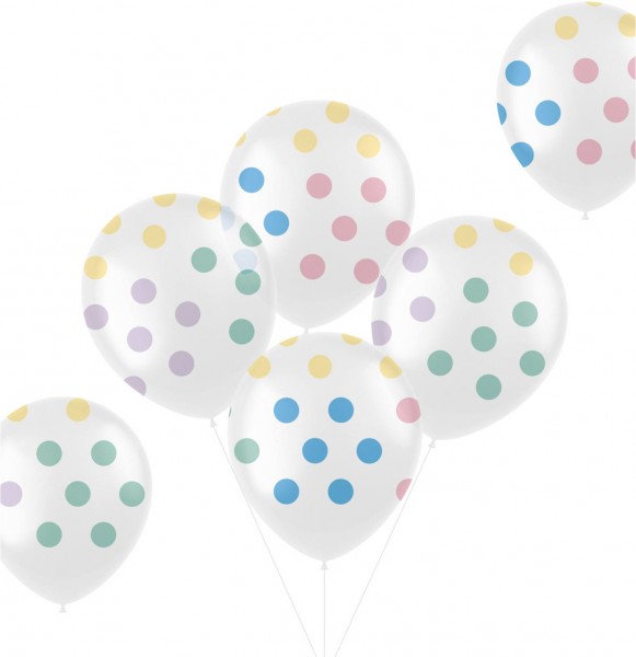 6 Pünktchen Festival Luftballons 33cm