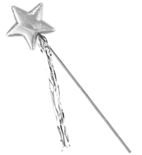 Feen Zauberstab mit Stern silber 3