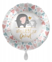 Babyparty Folienballon Loving Elephants 45cm