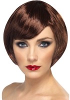 Braune Glamour Bob Perücke