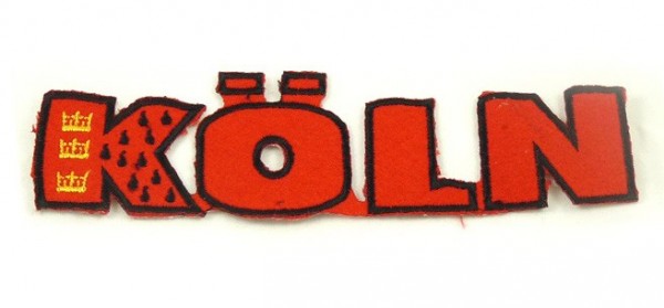 Köln Schriftzug Bügelbild