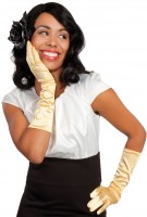 Goldene Satin Handschuhe