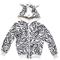 Vorschau: Flauschige Zebra Kuscheljacke