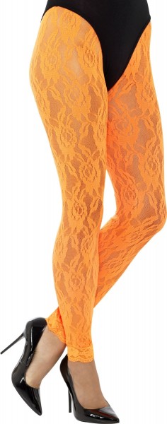 Orange Neon Netzleggings
