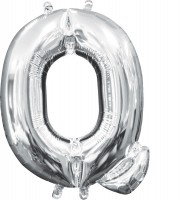 Mini Folienballon Buchstabe Q silber 35cm